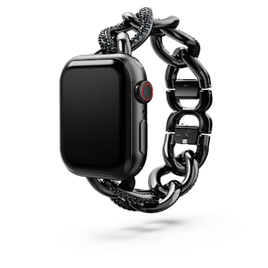 Sparkling チェーンストラップ, Apple Watch® 40mmおよび41mmに対応, ブラック, ブラック仕上げ