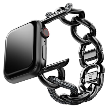 Sparkling Kettenband, Für die Apple Watch® 40 mm & 41 mm, Schwarz, Schwarzes Finish - Swarovski, 5678677