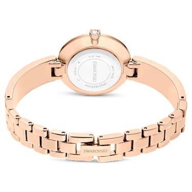 Ceas Illumina, Fabricat în Elveția, Brățară cu cristale, Roz, Finisaj în nuanță roz-aurie - Swarovski, 5678756