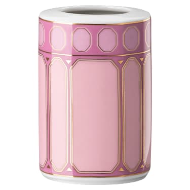 Vaza Signum, Porcelan, Majhna, rožnata - Swarovski, 5679348