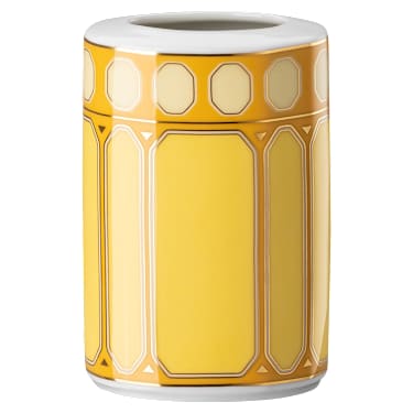 Florero Signum, Porcelana, Pequeño, Amarillo - Swarovski, 5679351