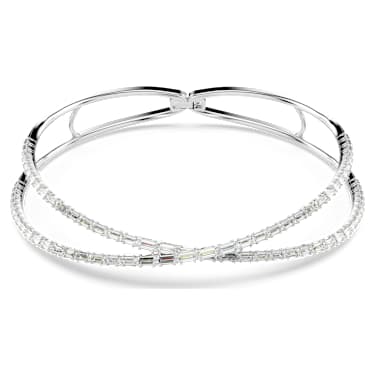 Hyperbola Halsband, Unendlichkeit, Weiß, Rhodiniert - Swarovski, 5679426