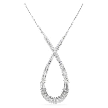 Hyperbola 鏈墜, 混合式切割, Infinity, 白色, 鍍白金色 - Swarovski, 5679438
