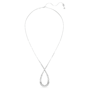 Hyperbola 鏈墜, 混合式切割, Infinity, 白色, 鍍白金色 - Swarovski, 5679438