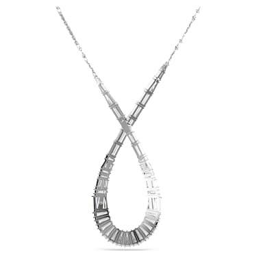 Hyperbola 鏈墜, 混合式切割, Infinity, 白色, 鍍白金色 - Swarovski, 5679438