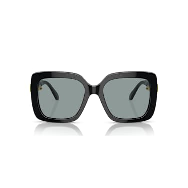 Okulary przeciwsłoneczne, Duży kryształ, Kształt kwadratowy, SK6001, Czarne - Swarovski, 5679521