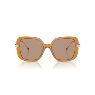 Sunglasses, Oversized, Square shape, SK6011, Brown - Swarovski, 5679528