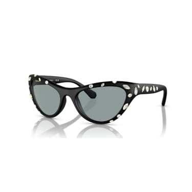 Lunettes de soleil, Style Cat-eye, SK6007, Noires - Swarovski, 5679529