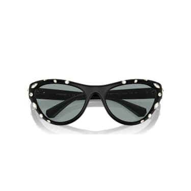 Gafas de sol, Forma de ojo de gato, SK6007, Negras - Swarovski, 5679529