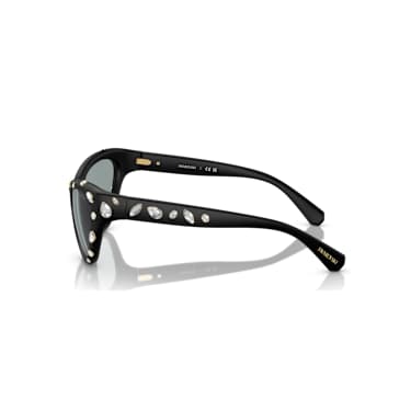Gafas de sol, Forma de ojo de gato, SK6007, Negras - Swarovski, 5679529