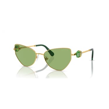 Okulary przeciwsłoneczne, Kształt kociego oka, SK7003, Zielone - Swarovski, 5679537