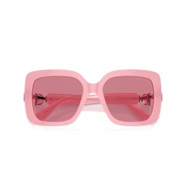 Sunglasses, Oversized, Square shape, SK0061, Pink - Swarovski, 5679538