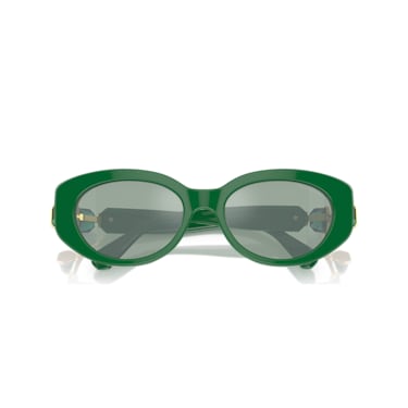 Sunglasses, Cat-eye shape, SK6002, Green - Swarovski, 5679539