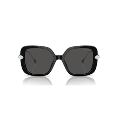 Lunettes de soleil, Oversize, Forme carrée, SK6011, Noires - Swarovski, 5679543