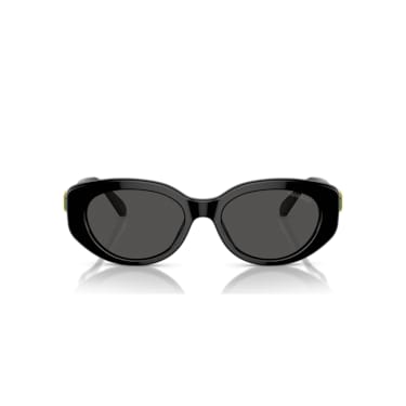 Okulary przeciwsłoneczne, Kształt kociego oka, SK6002, Czarne - Swarovski, 5679544