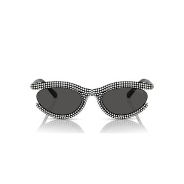 Óculos de sol, Forma oval, SK6006, Preto - Swarovski, 5679553