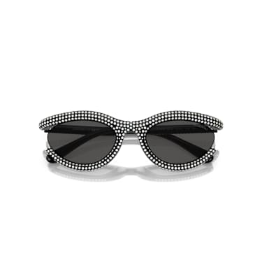 Occhiali da sole, Forma ovale, SK6006, Neri - Swarovski, 5679553
