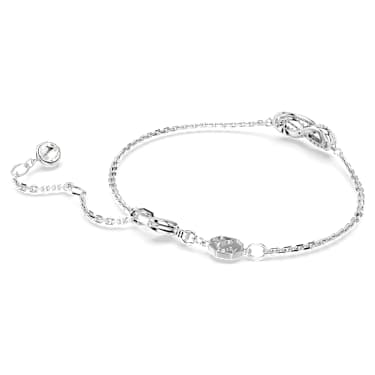 Zapestnica Hyperbola, Infinity, Bela, Prevleka iz rodija - Swarovski, 5679664