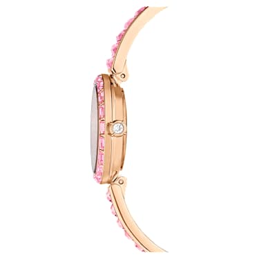 Matrix Bangle 워치, 스위스 메이드, 크리스털 브레이슬릿, 핑크, 로즈 골드 톤 피니시 - Swarovski, 5679890