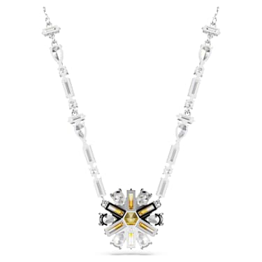 Collier Idyllia, Fleur, Jaune, Métal rhodié - Swarovski, 5679916