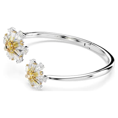 Idyllia 手鐲, 花朵, 黃色, 鍍白金色 - Swarovski, 5679936