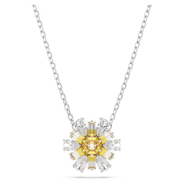 Idyllia 鏈墜, 花朵, 黃色, 鍍白金色 - Swarovski, 5679939
