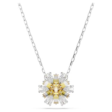 Idyllia 鏈墜, 花朵, 黃色, 鍍白金色 - Swarovski, 5679939