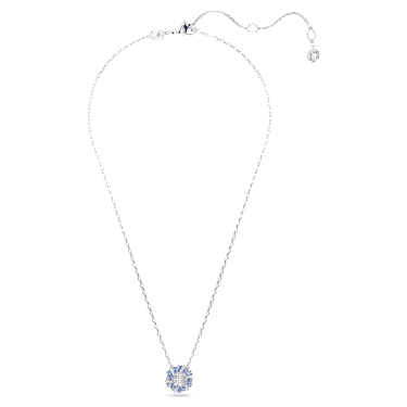 Idyllia Anhänger, Verschiedene Schliffe, Blume, Blau, Rhodiniert - Swarovski, 5680013