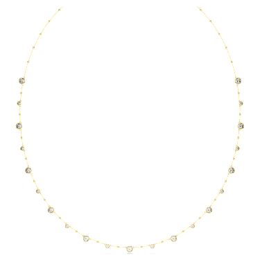 Imber 項鏈, 圓形切割, 白色, 18K 金飾面 - Swarovski, 5680091