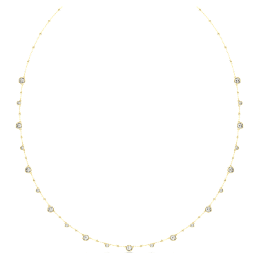 Imber 네크리스, 라운드 컷, 화이트, 골드 톤 플래팅 - Swarovski, 5680091