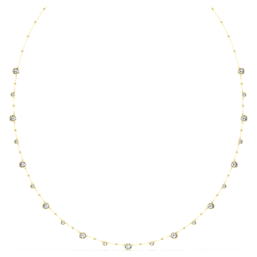 Lanțișor Imber, Tăietură rotundă, Alb, Finisaj din aur de 18k - Swarovski, 5680091