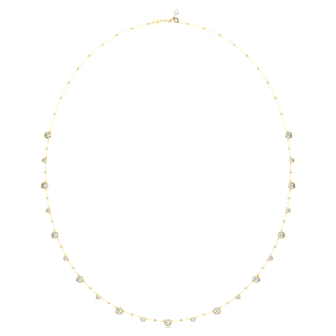 Imber 项链, 圆形切割, 白色, 镀金色调 - Swarovski, 5680091
