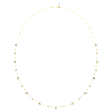 Imber 네크리스, 라운드 컷, 화이트, 골드 톤 플래팅 - Swarovski, 5680091