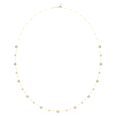 Imber 네크리스, 라운드 컷, 화이트, 18K 골드 피니시 - Swarovski, 5680091