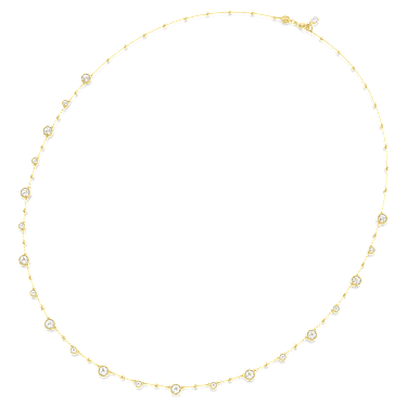 Imber 네크리스, 라운드 컷, 화이트, 골드 톤 플래팅 - Swarovski, 5680091