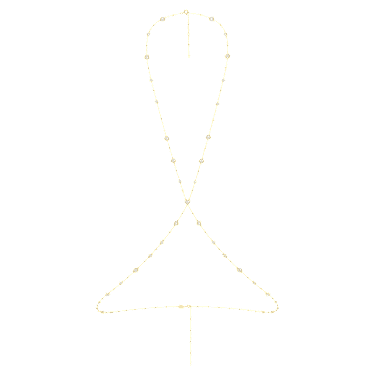 Chaîne de corps Imber, Coupe ronde, blanche, Placage de ton or - Swarovski, 5680096