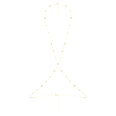 Imber 身体链, 圆形切割, 白色, 镀金色调 - Swarovski, 5680096