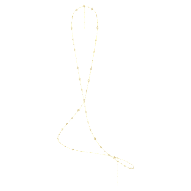 Chaîne de corps Imber, Coupe ronde, blanche, Placage de ton or - Swarovski, 5680096