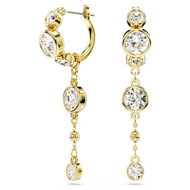Imber 水滴形耳環, 圓形切割, 白色, 多種金屬潤飾 - Swarovski, 5680097