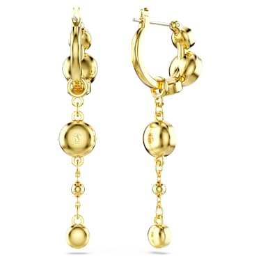 Pendants d'oreilles Imber, Taille ronde, Blanches, Doré à l’or 18 carats (750/1000) - Swarovski, 5680097