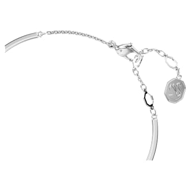 Idyllia bangle, Heart, Blue, Rhodium plated - Swarovski, 5680393