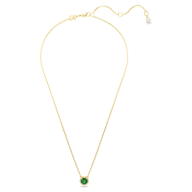 Una Angelic hanger, Ronde slijpvorm, Pavé, Groen, Goudkleurige toplaag - Swarovski, 5680557