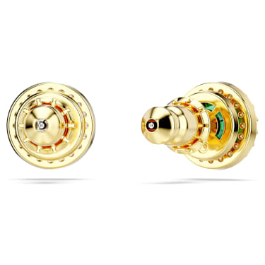 Una Angelic Ohrstecker, Rundschliff, Grün, Goldlegierungsschicht - Swarovski, 5680562