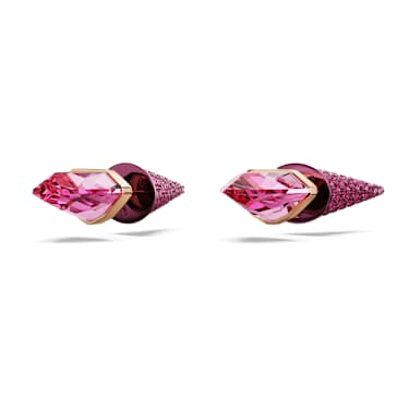 Clous d'oreilles Lucent, Pavé, Pique, Roses, Finition mix de métal - Swarovski, 5680712