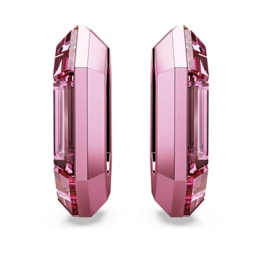 Lucent 후프 이어링, 옥타곤 쉐입, 스몰, 핑크 - Swarovski, 5680783