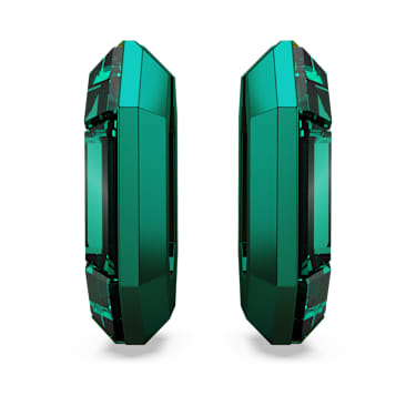 Lucent hoop earrings, Octagon shape, Small, Green - Swarovski, 5680786