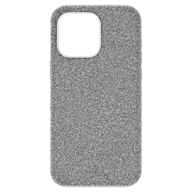 High smartphone case, iPhone® 15 Pro Max, Silver Tone - Swarovski, 5680862