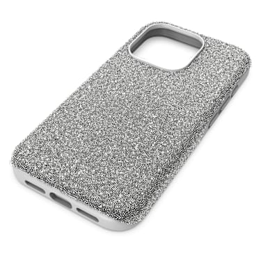 High 스마트폰 케이스, iPhone® 15 Pro, 실버 톤 - Swarovski, 5680864