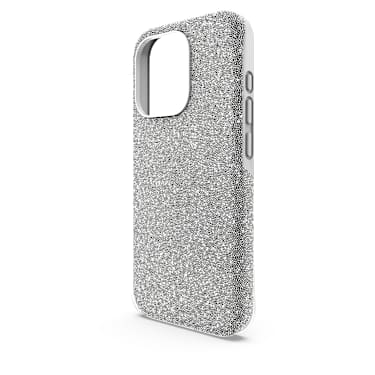High 스마트폰 케이스, iPhone® 15 Pro, 실버 톤 - Swarovski, 5680864