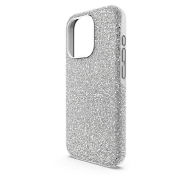 High smartphone case, iPhone® 15 Pro, Silver Tone - Swarovski, 5680864